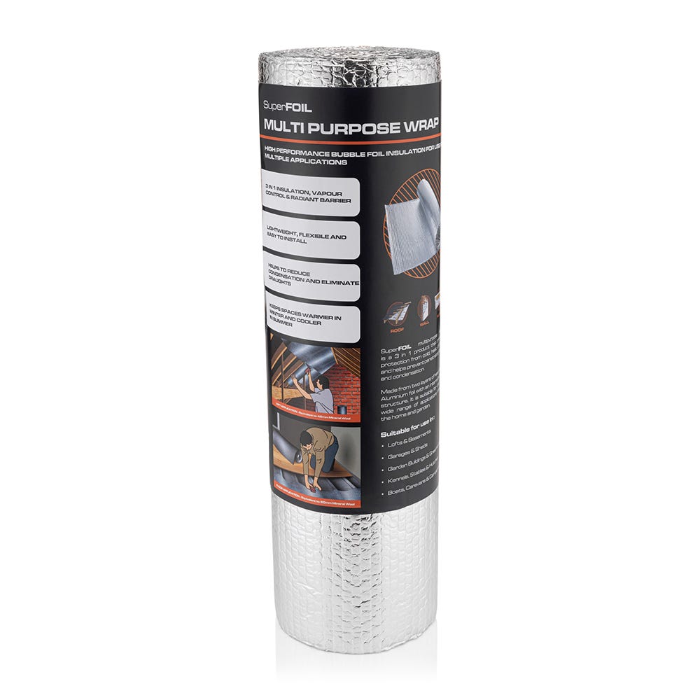 Image of 1500mm x 25m x 3mm SuperFoil SFBA MP Double Foil Single Bubble Insulation