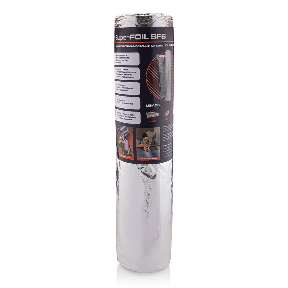 Product image for 1200mm x 10m x 30mm SuperFoil SF6 Multi Layer Foil Insulation