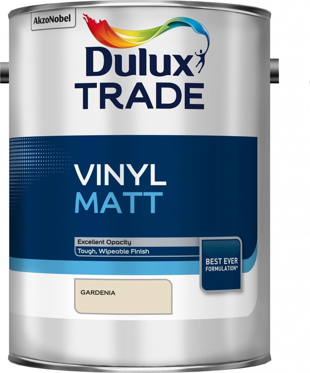 Image of Dulux Trade Vinyl Matt Paint Gardenia 5ltr