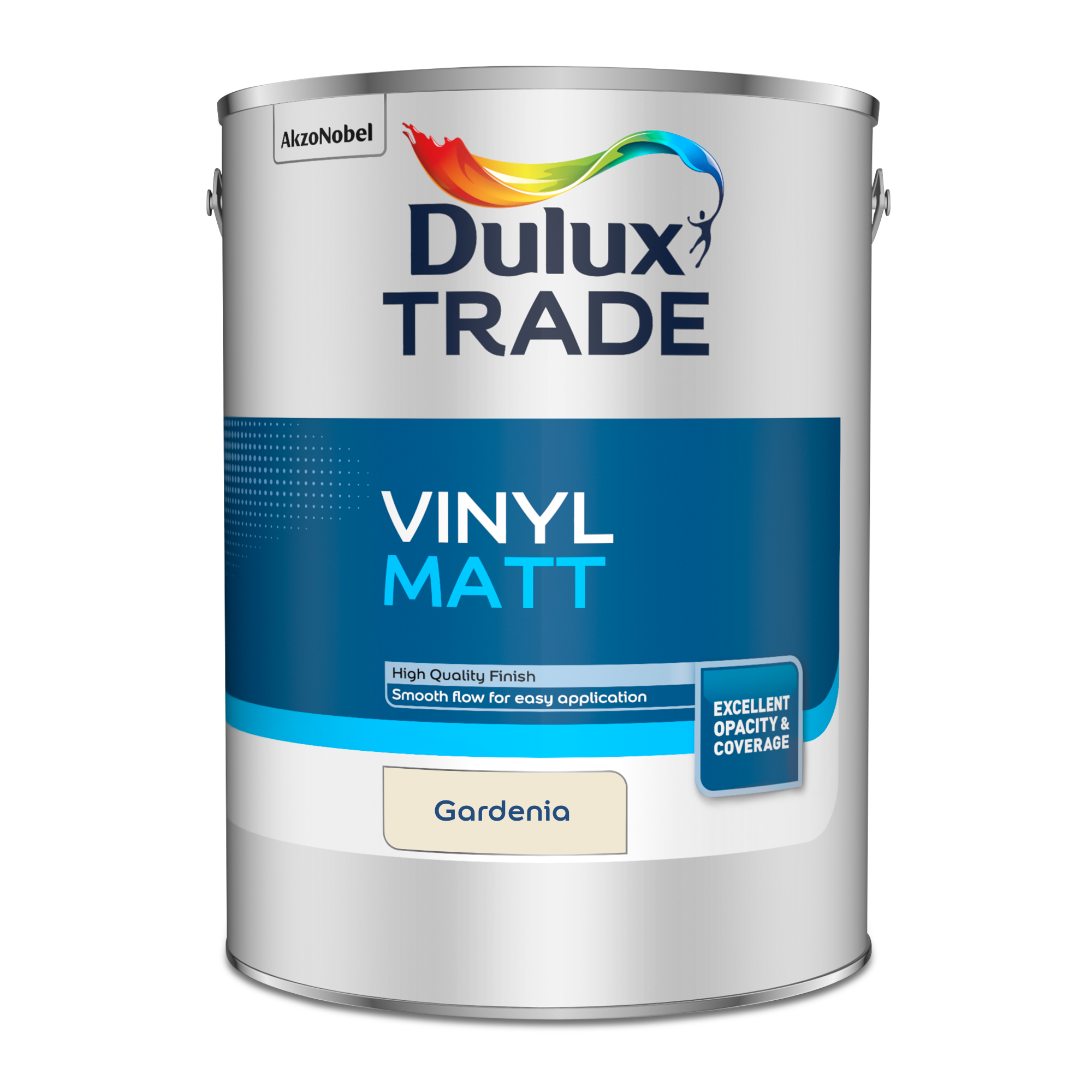 Product image for Dulux Trade Vinyl Matt Paint Gardenia 5ltr
