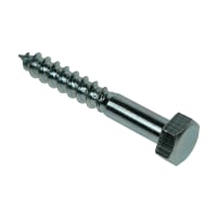Product image for Coach Screws DIN 571 Hexagon Head M8 100mm L Bright Zinc Plated
