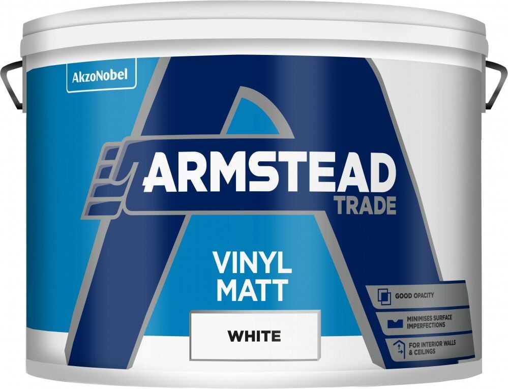 Product image for Armstead Trade Vinyl Matt White 10l