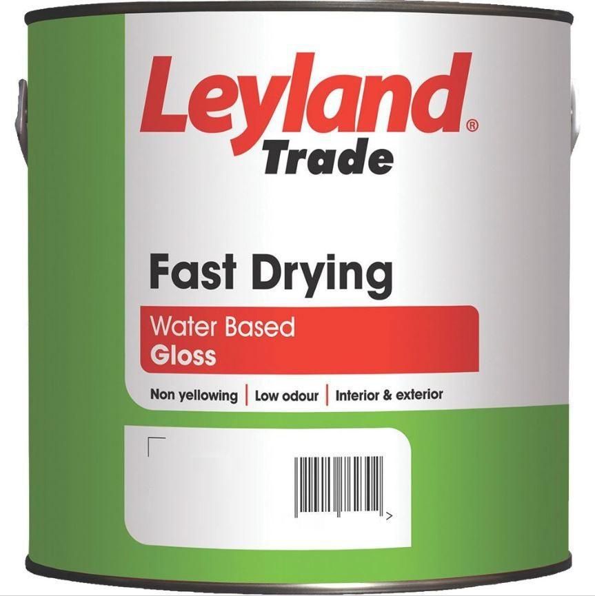 Product image for Leyland Trade Fast Drying Gloss Paint Black 2.5ltr