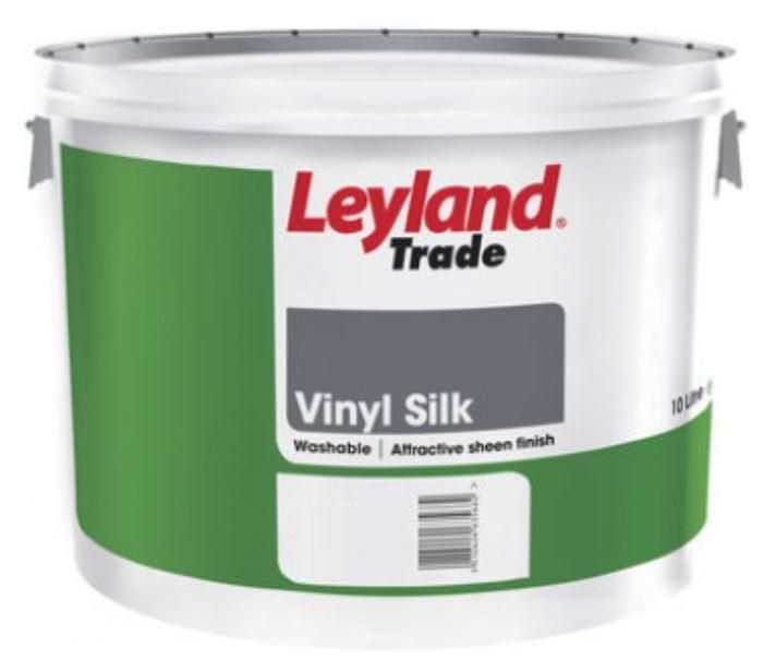 Product image for Leyland Trade Vinyl Silk Paint Magnolia 10ltr