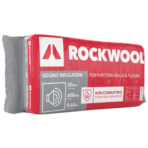 Product image for Rockwool Sound Insulation Slab - 50 x 600 x 1200mm