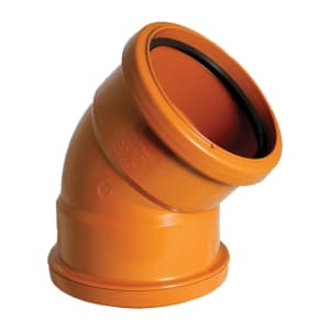 Product image for FloPlast 110mm Underground 45° Double Socket Bend