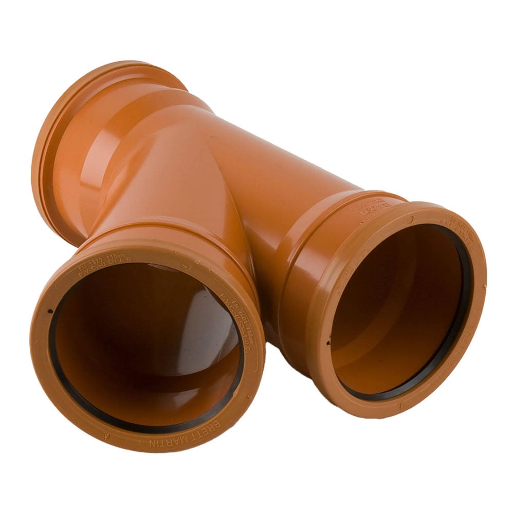 Image of FloPlast 110mm Underground 45° Triple Socket Junction