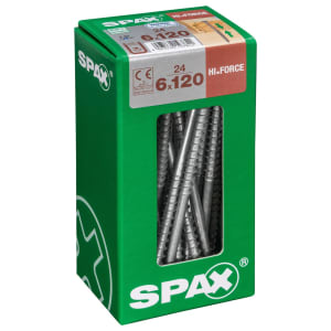 Product image for Spax Wirox Construction Screws 6 x 120mm Pack of 24