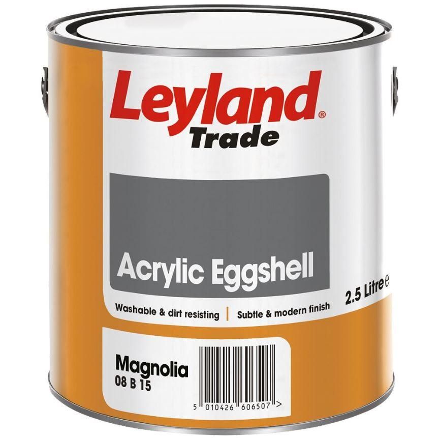 Image of Leyland Trade Acrylic Eggshell Paint Magnolia 2.5ltr