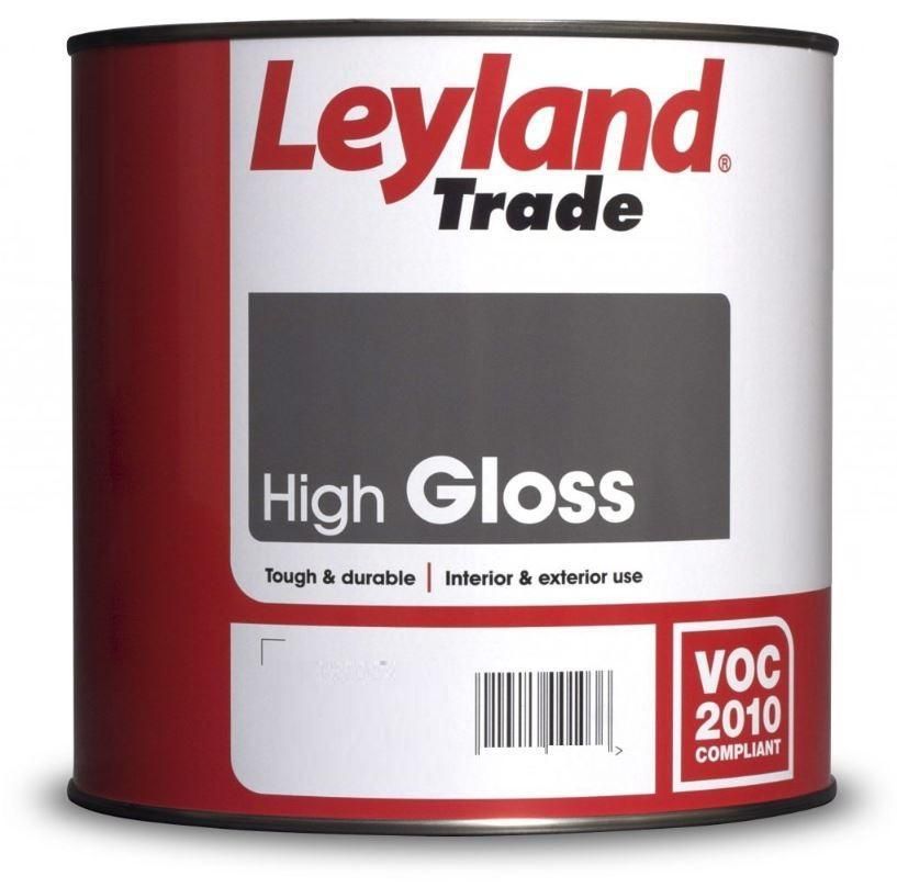 Product image for Leyland Trade One Coat Gloss Paint Black 750ml