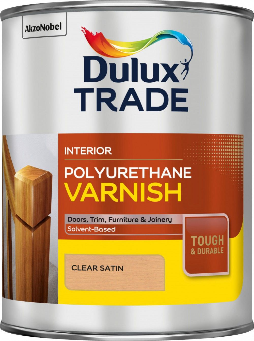 Product image for Dulux Trade Polyurethane Varnish Clear Satin 1ltr