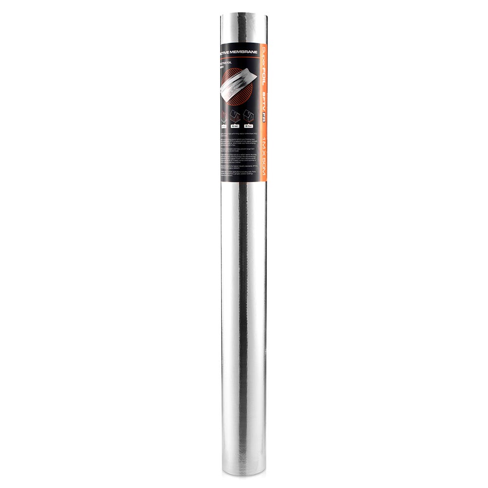 Product image for 1000mm x 50m SuperFoil SFTV FR Fire Rated Reflective Vapour Control Membrane