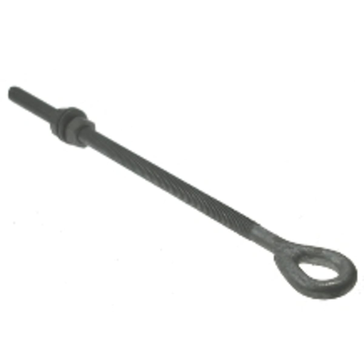Product image for Straining Eye Bolts Welded & 1 Hex Nut & 1 Washer 8 x 9.5mm Zinc Plated