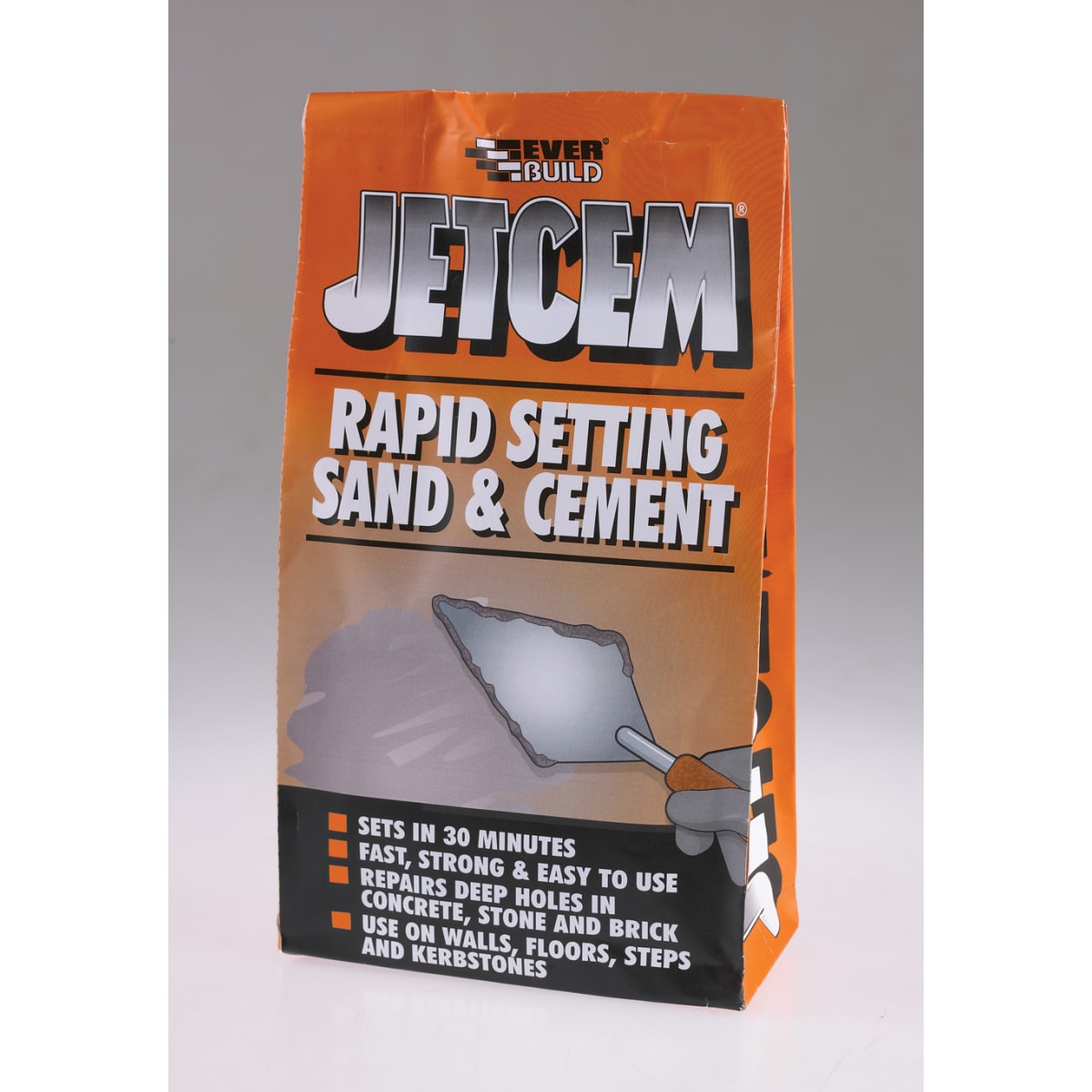 Product image for Everbuild Jetcem Rapid Repair Cement 2kg Grey Pack of 6
