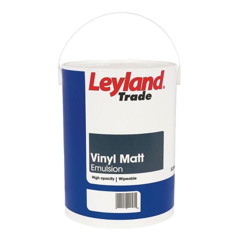 Image of Leyland Trade Vinyl Matt Paint Black 5ltr