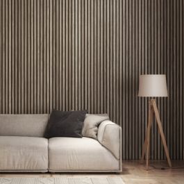 Product image for Cheshire Acoustic Slat Wall Panel Walnut 22x605x2400mm