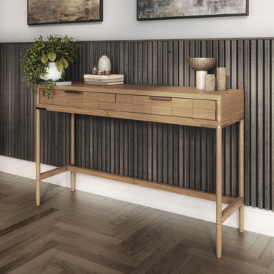 Product image for Cheshire Acoustic Slat Wall Panel Smoked Oak 22x605x2400mm