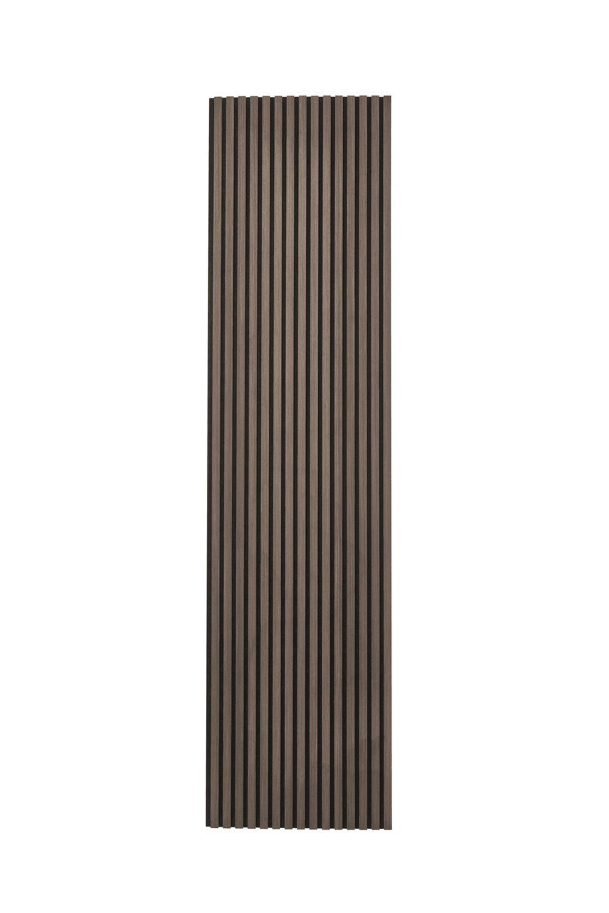 Product image for Cheshire Acoustic Slat Wall Panel Smoked Oak 22x605x2400mm