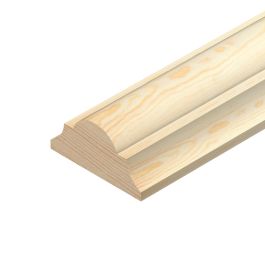 Product image for Cheshire Decorative Profile Dado Rail Moulding Pine 20x41x2400mm