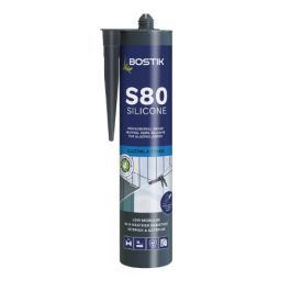 Product image for Bostik S80 Neutral Cure Low Modulus Acetoxy Glazing Silicone Clear 310ml