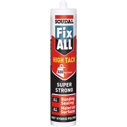 Product image for Soudal Fix All High Tack Sealant & Adhesive White 290ml