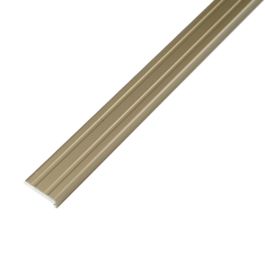 Product image for QA Self-Adhesive End Section L Shaped Brushed Steel 10x24.5x900mm