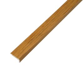 Product image for QA Self-Adhesive End Section L Shaped Country Oak 10x24.5x900mm