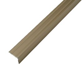 Product image for QA Self-Adhesive Stair Nosing Brushed Steel 20x24.5x900mm
