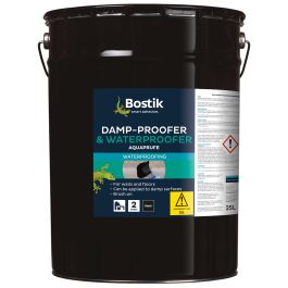 Product image for Bostik Aquaprufe Damp Proofer & Waterproofer (DPM) Black 25ltr