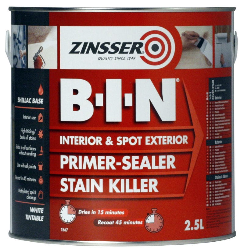 Image of Zinsser BIN Primer 2.5L White