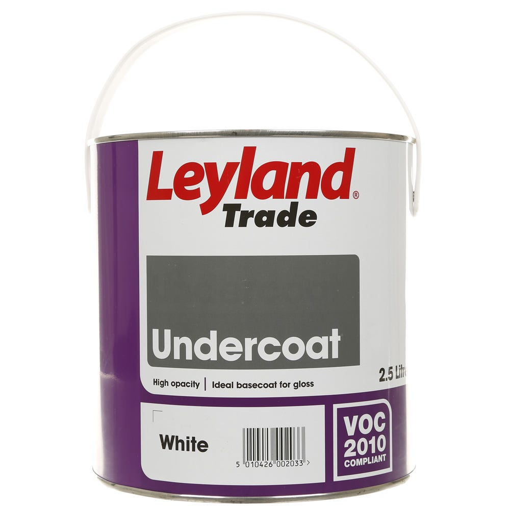 Product image for Leyland Trade Undercoat White 2.5ltr
