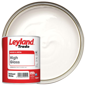 Product image for Leyland Trade High Gloss Paint Brilliant White 750ml