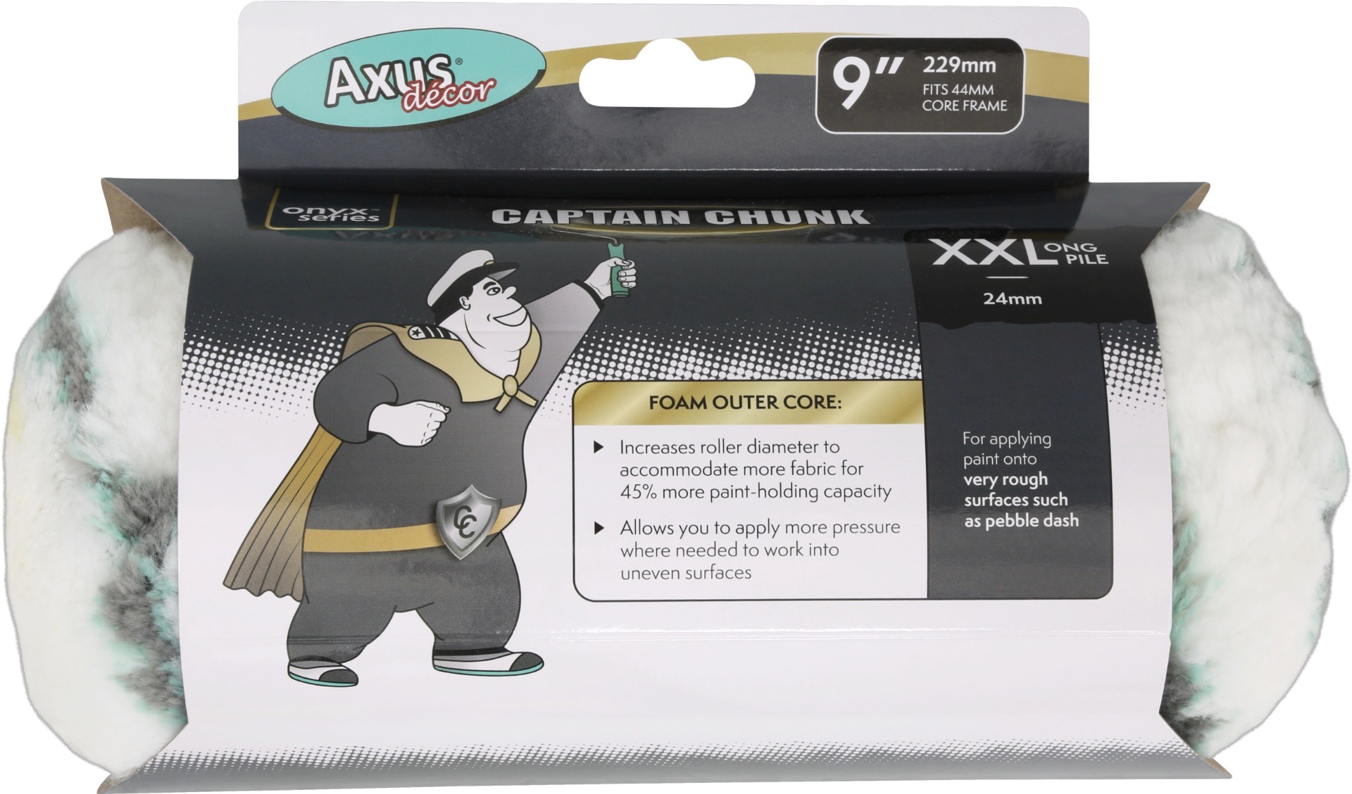 Product image for Axus Captain Chunk 9 Inch XXL Long Pile Roller Sleeve 9inch