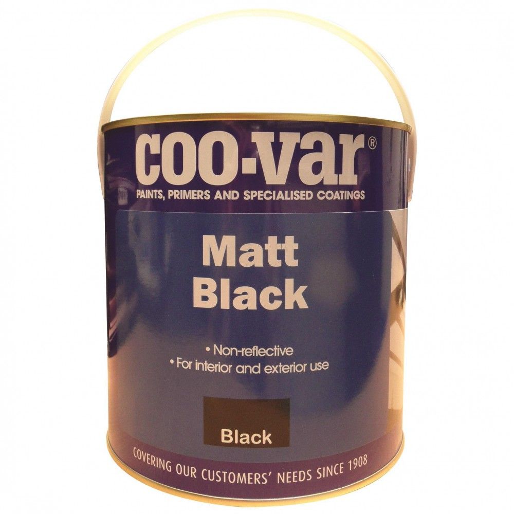 Product image for Coo-var® Water Based Matt Black 2.5ltr