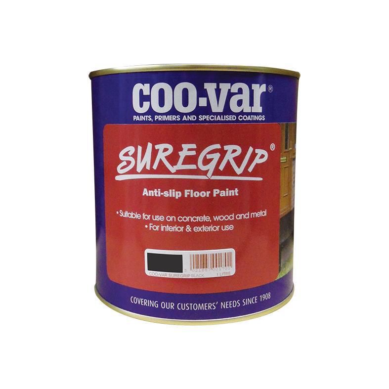 Image of Coo-var® Sure Grip Floor Paint Black 1ltr