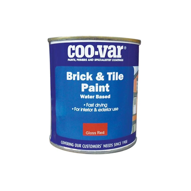 Product image for Coo-var® Brick & Tile Paint Gloss Red 1ltr