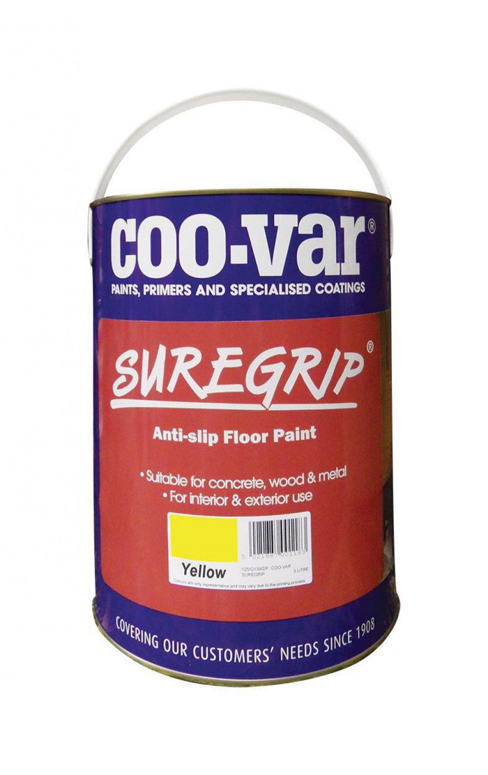 Image of Coo-var® Sure Grip Floor Paint Yellow 5ltr