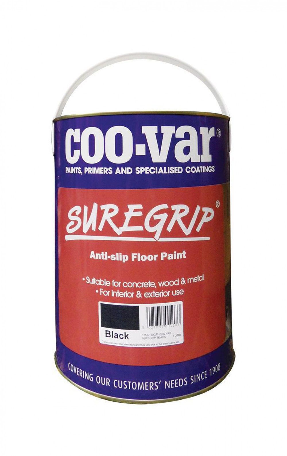Product image for Coo-var® Sure Grip Floor Paint Black 5ltr