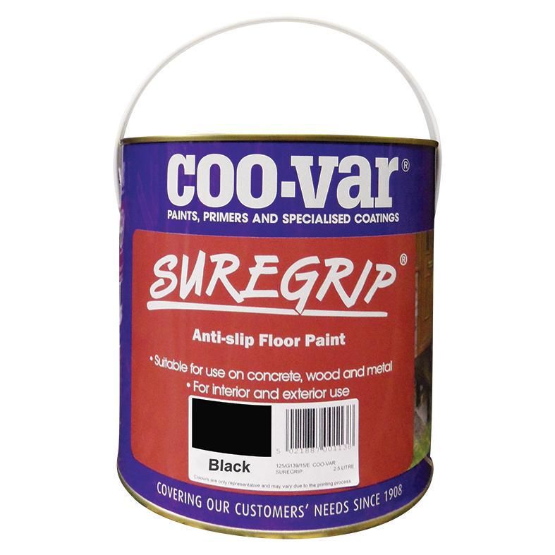 Image of Coo-var® Sure Grip Floor Paint Black 2.5ltr