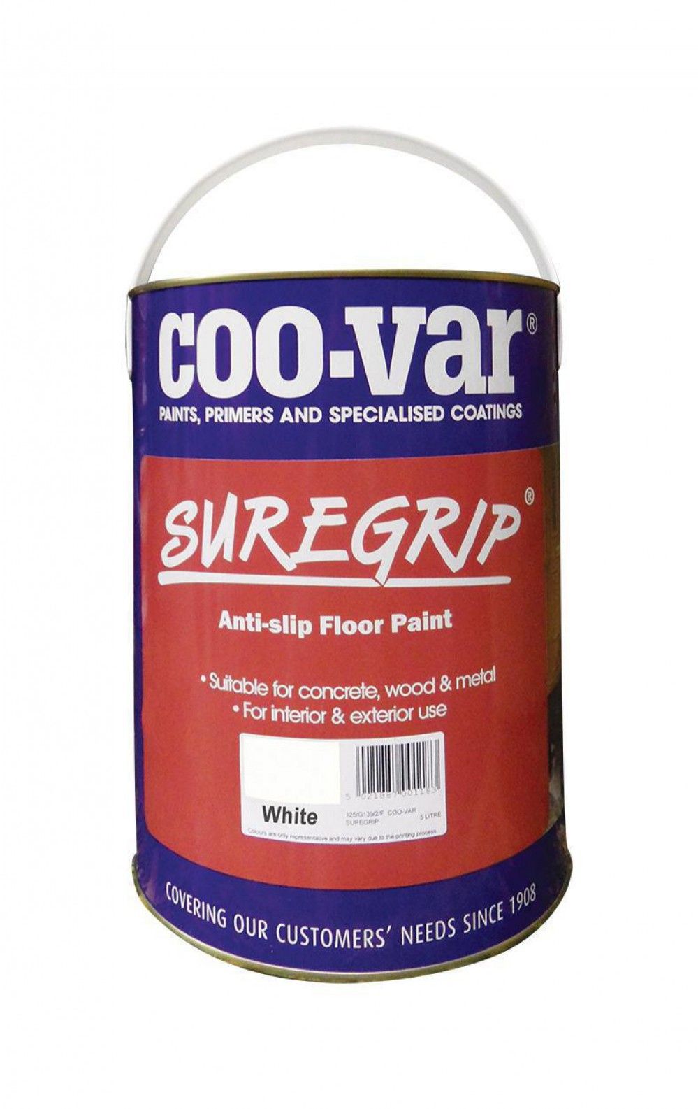 Product image for Coo-var® Sure Grip Floor Paint White 5ltr