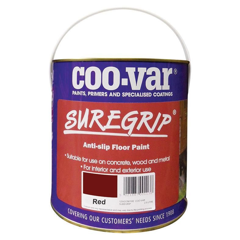 Product image for Coo-var® Sure Grip Floor Paint Red 2.5ltr