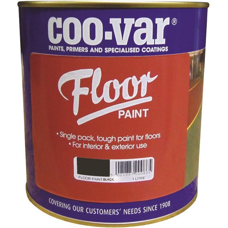 Product image for Coo-var® Floor Paint Black 1ltr