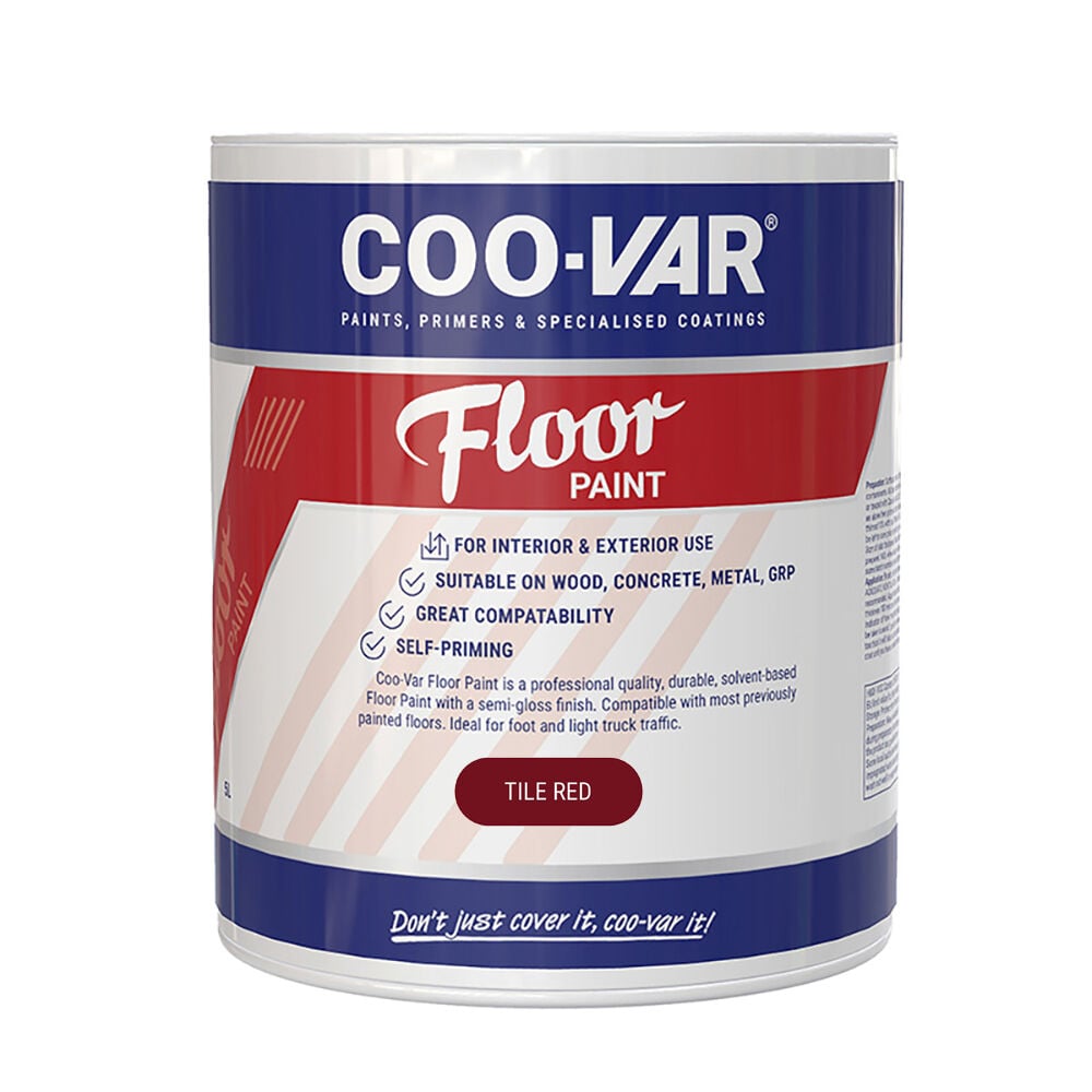Product image for Coo-var® Floor Paint Tile Red 5ltr
