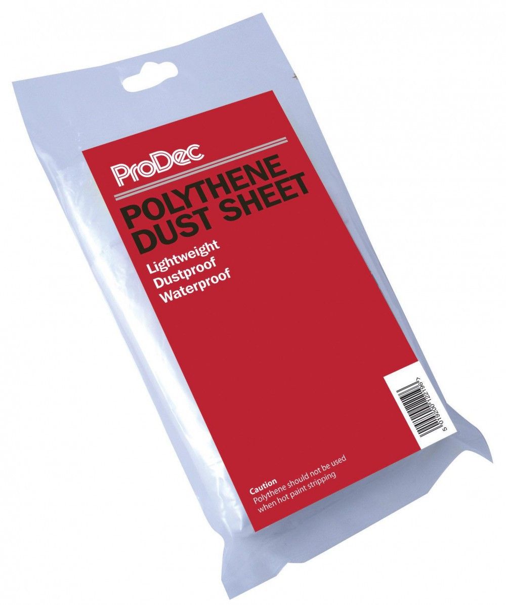 Image of Prodec Dust Sheet Polythene 3.7x4.6mtr