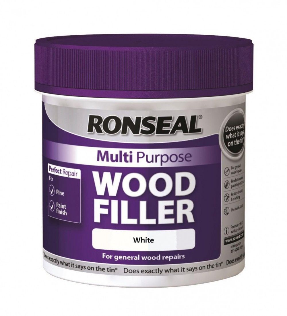 Product image for Ronseal Multi Purpose Wood Filler White 465g