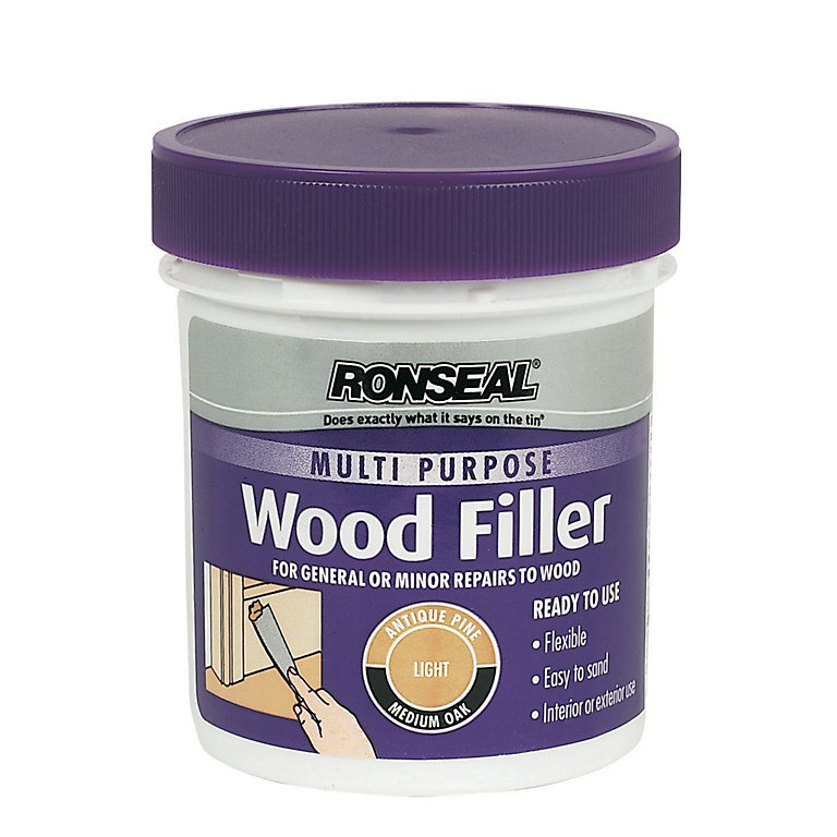 Product image for Ronseal Multi Purpose Wood Filler Light 250g