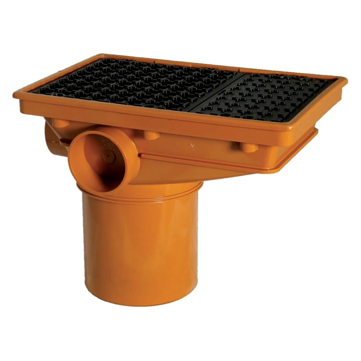 Image of FloPlast Push-Fit Rectangular Grid Rec Hopper 110mm