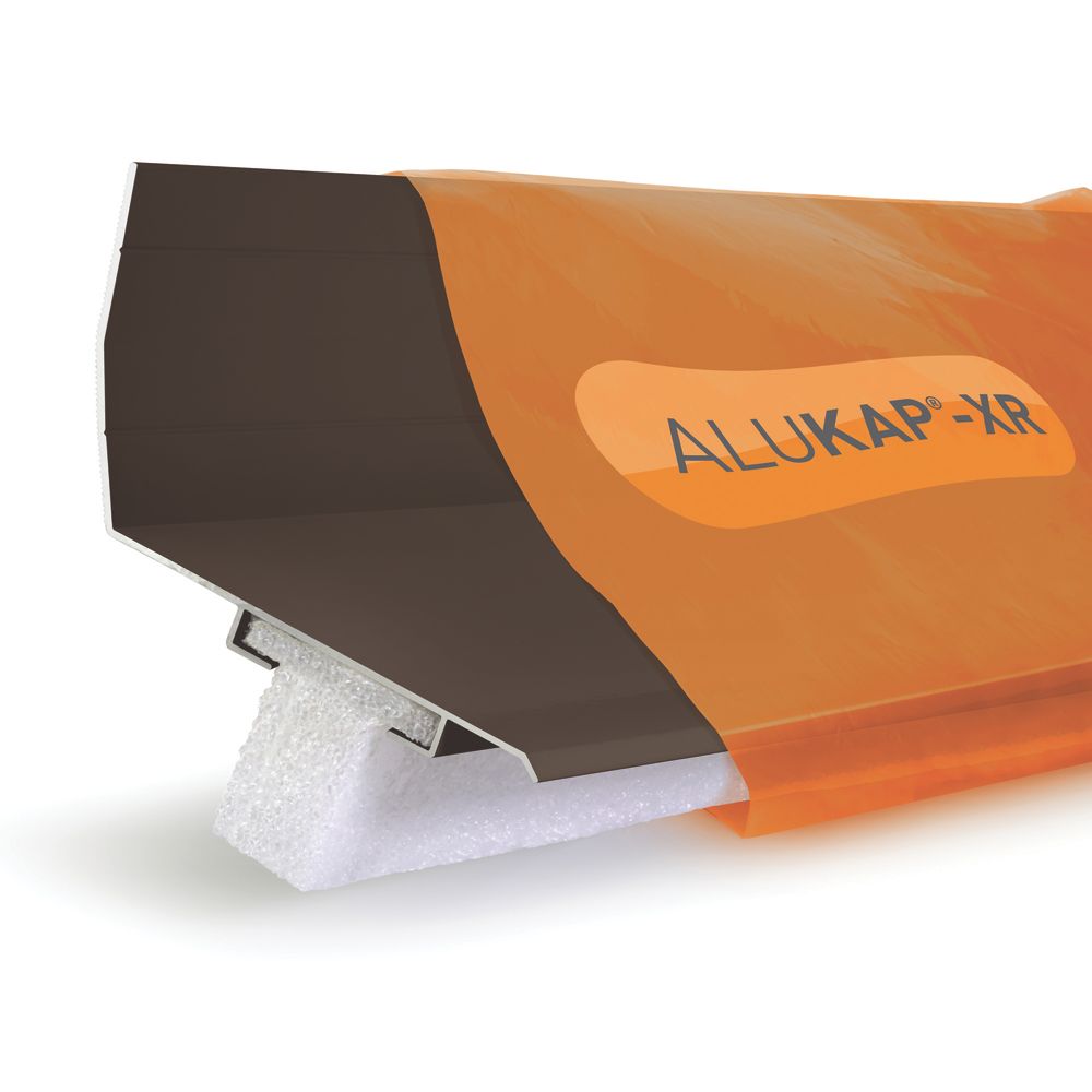 Product image for ALUKAP-SS AKSS702B Aluminium Top Wall Flashing Brown 105 x 132mm x 2.0m