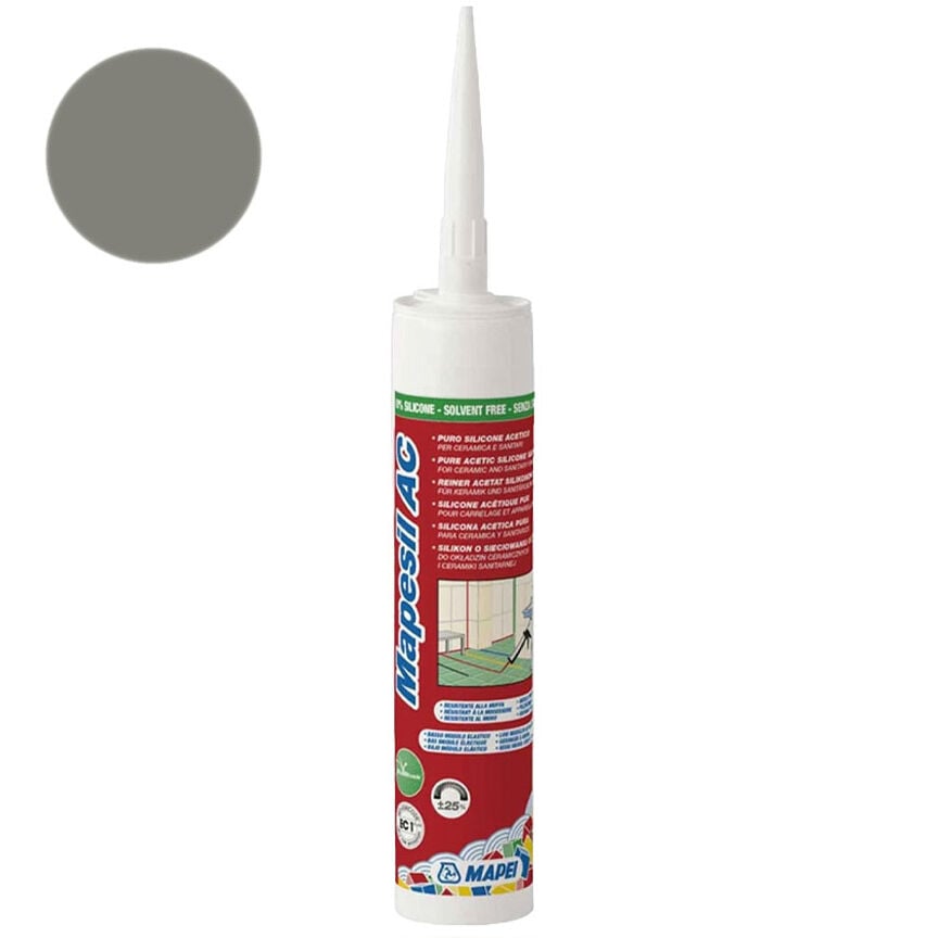 Product image for Mapei Mapesil AC Silicone Sealant 310ml - Cement Grey 113