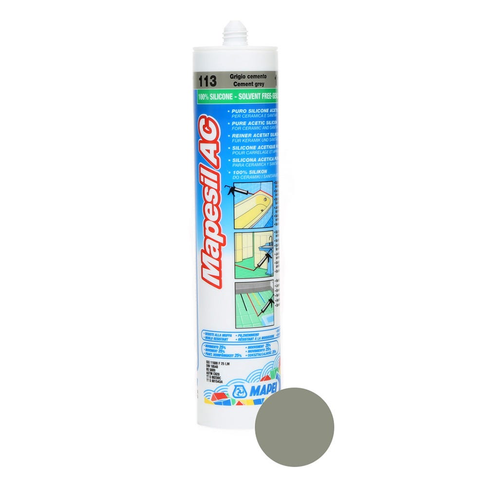 Product image for Mapesil AC Sealant 113 Cement Grey 310ml